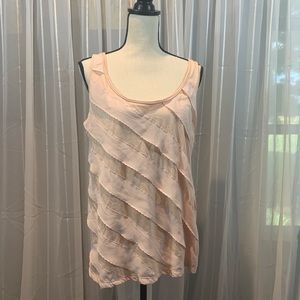 Light pink layered top. XL